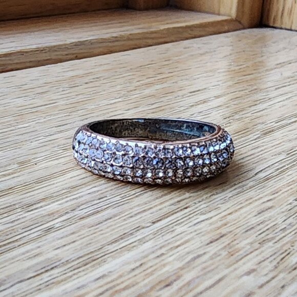Crystal Encrusted Ring Size 10.5 - Picture 6 of 16